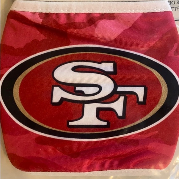 NFL San Francisco 49ERS Face Mask 2 Piece Set NEW - Picture 5 of 8